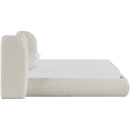  Color_Cream  Size_Full  -- Elowen Cream Chenille Fabric Upholstered Full Bed IMAGE 3