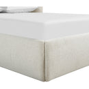  Color_Cream  Size_King  -- Elowen Cream Chenille Fabric Upholstered King Bed IMAGE 8