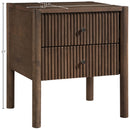  Color_Walnut -- Meridian Kivo 2 Drawer Nightstand IMAGE 11