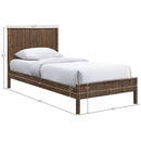  Color_Walnut  Size_Twin  -- Kivo Walnut Solid Wood Twin Bed IMAGE 7