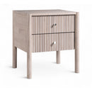  Meridian Kivo Natural Solid Wood Nightstand IMAGE 1