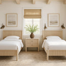  Color_Natural  Size_Twin  -- Kivo Natural Solid Wood Twin Bed IMAGE 2