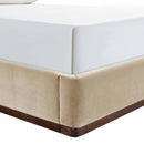  Color_Beige / Brown  Size_Full  -- Meridian Rava Upholstered Platform Bed IMAGE 5