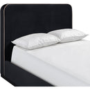  Meridian Rava Black / Taupe Velvet Upholstered Full Bed IMAGE 6