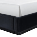  Meridian Rava Black / Taupe Velvet Upholstered King Bed IMAGE 5