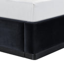  Color_Black / Taupe  Size_Twin  -- Rava Black / Taupe Velvet Upholstered Twin Bed IMAGE 5