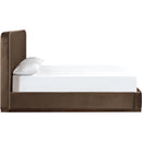  Color_Brown / Beige  Size_Full  -- Rava Brown / Beige Velvet Upholstered Full Bed IMAGE 3