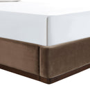  Color_Brown / Beige  Size_Full  -- Rava Brown / Beige Velvet Upholstered Full Bed IMAGE 5