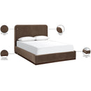  Color_Brown / Beige  Size_Queen  -- Rava Brown / Beige Velvet Upholstered Queen Bed IMAGE 10