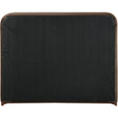  Meridian Rava Brown / Beige Velvet Upholstered Queen Bed IMAGE 4