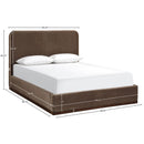  Color_Brown / Beige  Size_Queen  -- Rava Brown / Beige Velvet Upholstered Queen Bed IMAGE 9