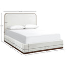  Color_Cream / Beige  Size_Queen  -- Rava Cream / Beige Velvet Upholstered Queen Bed IMAGE 9