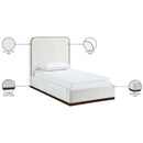  Color_Cream / Beige  Size_Twin  -- Rava Cream / Beige Velvet Upholstered Twin Bed IMAGE 10