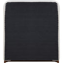  Meridian Rava Cream / Beige Velvet Upholstered Twin Bed IMAGE 4