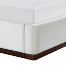  Meridian Rava Cream / Beige Velvet Upholstered Twin Bed IMAGE 5