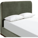  Color_Green / Brown  Size_Queen  -- Rava Green / Brown Velvet Upholstered Queen Bed IMAGE 6