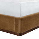  Color_Saddle / Brown  Size_King  -- Rava Saddle / Brown Velvet Upholstered King Bed IMAGE 5