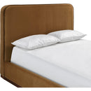  Color_Saddle / Brown  Size_Queen  -- Rava Saddle / Brown Velvet Upholstered Queen Bed IMAGE 6