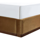  Color_Saddle / Brown  Size_Twin  -- Rava Saddle / Brown Velvet Upholstered Twin Bed IMAGE 5
