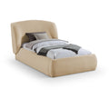  Color_Beige Size_Twin -- Meridian Sandro Upholstered Platform Bed IMAGE 1