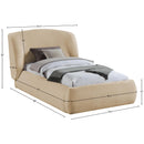  Color_Beige  Size_Twin  -- Sandro Beige Chenille Fabric Upholstered Twin Bed IMAGE 6