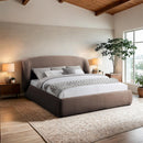  Color_Brown  Size_Full  -- Sandro Brown Chenille Fabric Upholstered Full Bed IMAGE 2