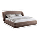  Meridian Sandro Brown Chenille Fabric Upholstered Full Bed IMAGE 6