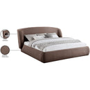  Color_Brown  Size_King  -- Sandro Brown Chenille Fabric Upholstered King Bed IMAGE 7