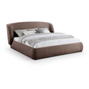  Color_Brown  Size_Queen  -- Sandro Brown Chenille Fabric Upholstered Queen Bed IMAGE 1
