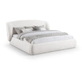  Color_Cream  Size_Full  -- Sandro Cream Chenille Fabric Upholstered Full Bed IMAGE 1