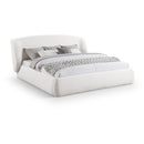  Color_Cream  Size_Full  -- Sandro Cream Chenille Fabric Upholstered Full Bed IMAGE 1