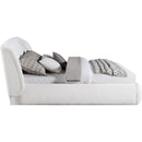  Color_Cream  Size_Full  -- Sandro Cream Chenille Fabric Upholstered Full Bed IMAGE 3
