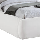  Meridian Sandro Cream Chenille Fabric Upholstered Twin Bed IMAGE 5