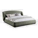  Color_Green  Size_King  -- Sandro Green Chenille Fabric Upholstered King Bed IMAGE 6