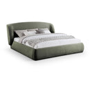  Color_Green  Size_Queen  -- Sandro Green Chenille Fabric Upholstered Queen Bed IMAGE 1