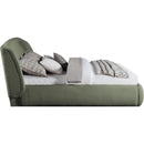  Color_Green  Size_Queen  -- Sandro Green Chenille Fabric Upholstered Queen Bed IMAGE 3