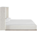  Size_King -- Solange Cream Linen Textured Fabric Upholstered King Bed IMAGE 4