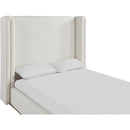  Meridian Solange Cream Linen Textured Fabric Upholstered King Bed IMAGE 6