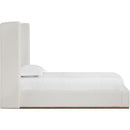  Size_Twin -- Solange Cream Linen Textured Fabric Upholstered Twin Bed IMAGE 4