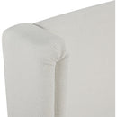  Meridian Solange Cream Linen Textured Fabric Upholstered Twin Bed IMAGE 8