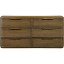  Meridian Tiberio Brown Oak Veneer And Solid Wood Dresser IMAGE 2