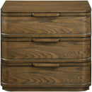  Meridian Tiberio Brown Oak Veneer And Solid Wood Nightstand IMAGE 3