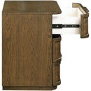  Meridian Tiberio Brown Oak Veneer And Solid Wood Nightstand IMAGE 6