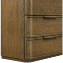  Meridian Tiberio Brown Oak Veneer And Solid Wood Nightstand IMAGE 8