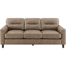  Coaster Furniture Scotland 504667 Faux Leather Upholstered Track Arm Sofa - Brown IMAGE 3