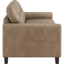  Coaster Furniture Scotland 504668 Faux Leather Upholstered Track Arm Loveseat - Brown IMAGE 8