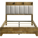 Size_Queen -- Henderson 222971Q 57-inch Eastern Queen Bookcase Panel Bed - Medium Oak IMAGE 4
