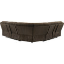  Coaster Furniture Atkinson 601510 Upholstered Reclining Sectional Sofa - Chocolate IMAGE 4