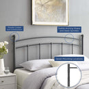  Modway Furniture Abigail MOD-6157-GRY Metal Full Headboard - Gray IMAGE 5