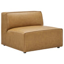  Modway Furniture Mingle Leather Look Sectional EEI-4798-TAN IMAGE 7